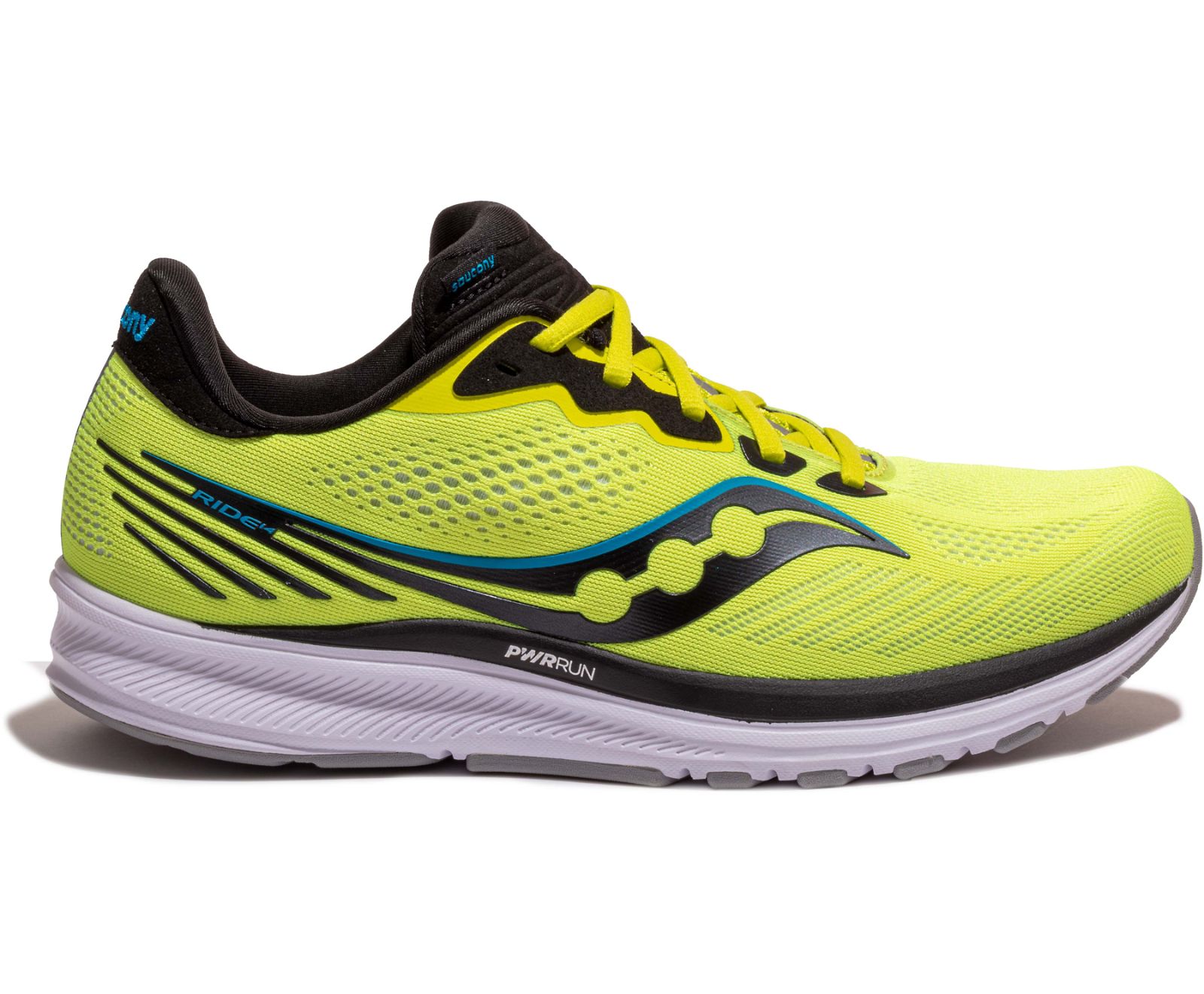 Tenis Para Correr Saucony Ride 14 Hombre Amarillos Negros | México 546MQZA